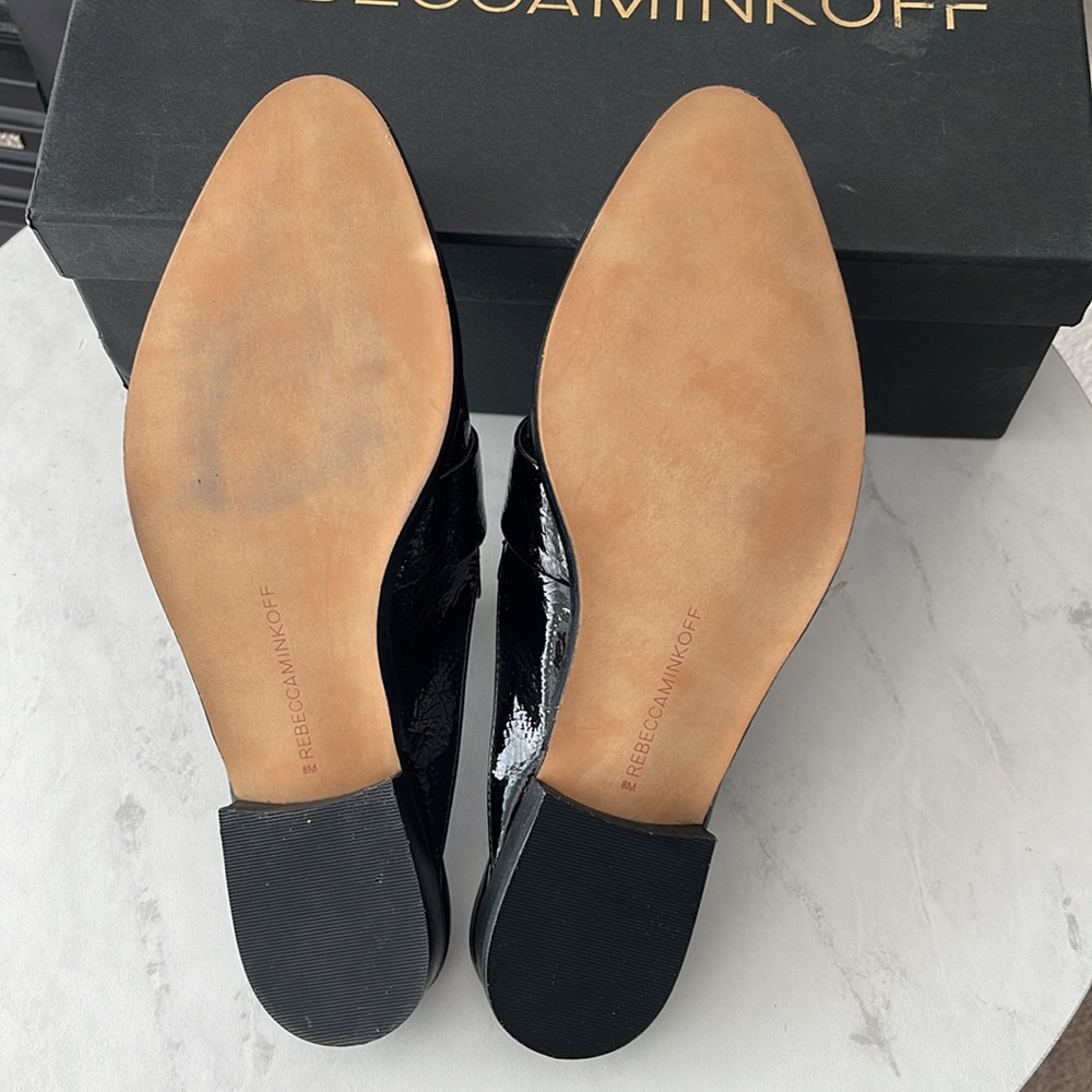 Rebecca Minkoff New Black Loafers Mules Multiple Size available - Picture 4 of 5